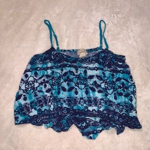 Blue crop top